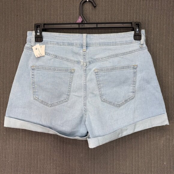 No Boundaries Womens Size 11 Blue High Rise Denim Cuffed Shorts Light Wash - Picture 2 of 8